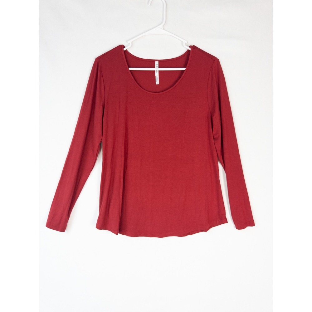 NWT Soma Pajama Top S Womens Red Solid Pullover‎ Soft Minimalist